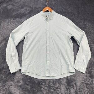 Untuckit Shirt Mens Medium Green Wrinkle Free Regular Fit
